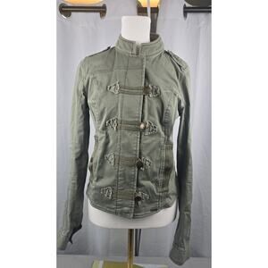 VINTAGE‎ HOLLISTER Y2K GRUNGE GOTH PUNK STEAM PUNK MILITARY Small Green Cosplay